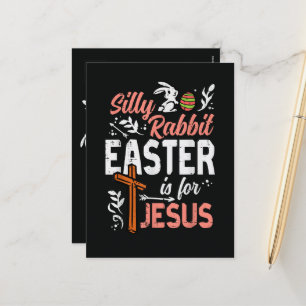 Christian Silly Rabbit Easter for Jesus Holiday Postcard