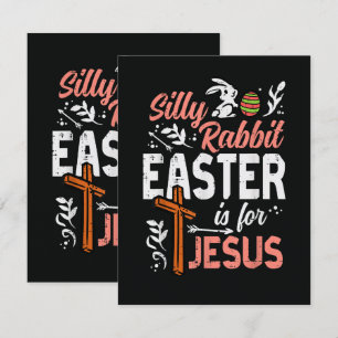 Christian Silly Rabbit Easter for Jesus Thank You Card