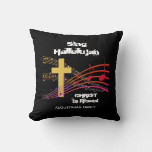 Christian SING HALLELUJAH CHRIST IS RISEN Easter  Cushion