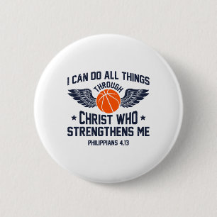 Christian Sketll Gifts I Can Do All Things Philipp 6 Cm Round Badge