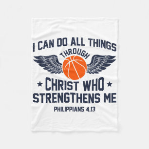 Christian Sketll Gifts I Can Do All Things Philipp Fleece Blanket