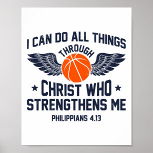 Christian Sketll Gifts I Can Do All Things Philipp Poster