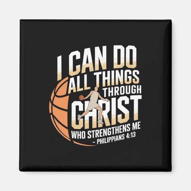 Christian Sketll Player I Can Do All Things  Magnet (Front)