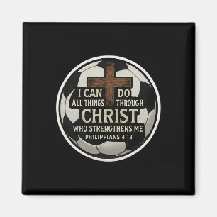 Christian Soccer Bible Verse Quote Philippians 413 Magnet