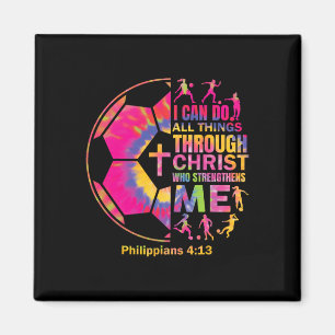 Christian Soccer T Shirt Girls Teen Kids Christ Re Magnet