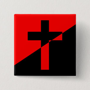 Christian Socialism & Anarchism (Liberation) Flag 15 Cm Square Badge