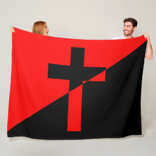 Christian Socialism & Anarchism (Liberation) Flag Fleece Blanket