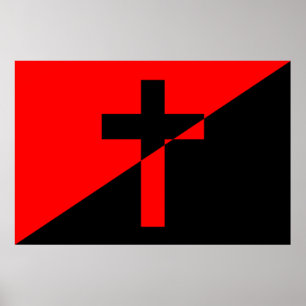Christian Socialism & Anarchism (Liberation) Flag Poster