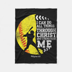Christian Softll I Can Do All Things Religious Fai Fleece Blanket