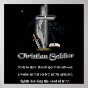 Christian soldier merchandise poster