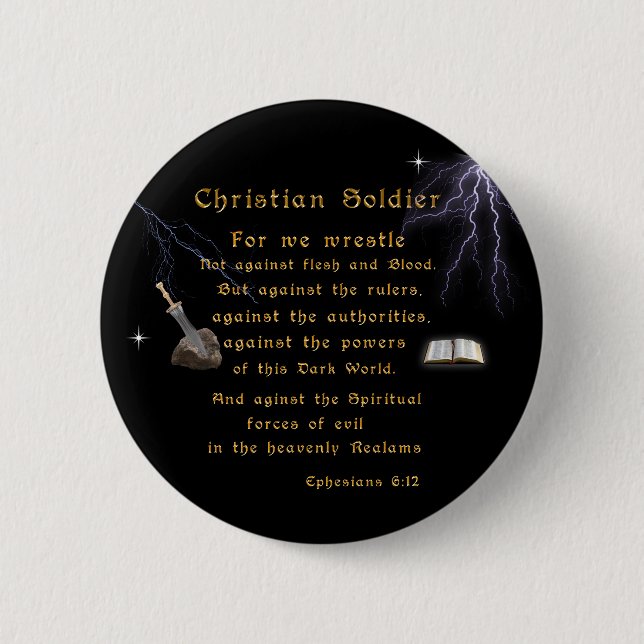 Christian Soldiers 6 Cm Round Badge (Front)