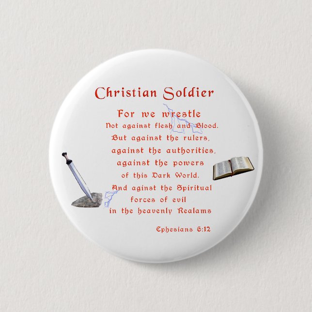 Christian Soldiers 6 Cm Round Badge (Front)