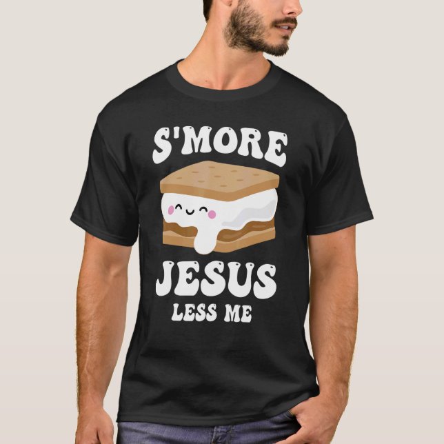 Christian Some More Jesus Less Me Camping Chocolat T-Shirt (Front)