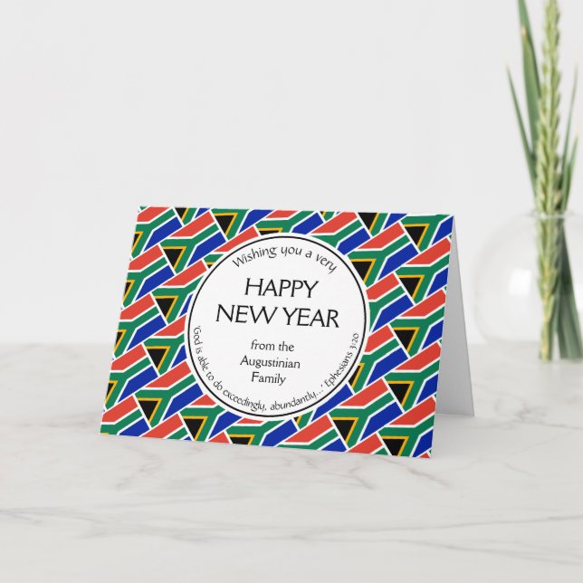 Christian SOUTH AFRICA Happy New Year Holiday Card (Front)