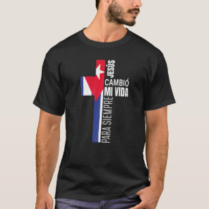 Christian Spanish  Bible Verse Message Jesus Cuban T-Shirt