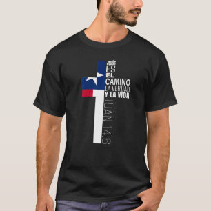 Christian Spanish  Jesus Bible Verse Sayings Texas T-Shirt