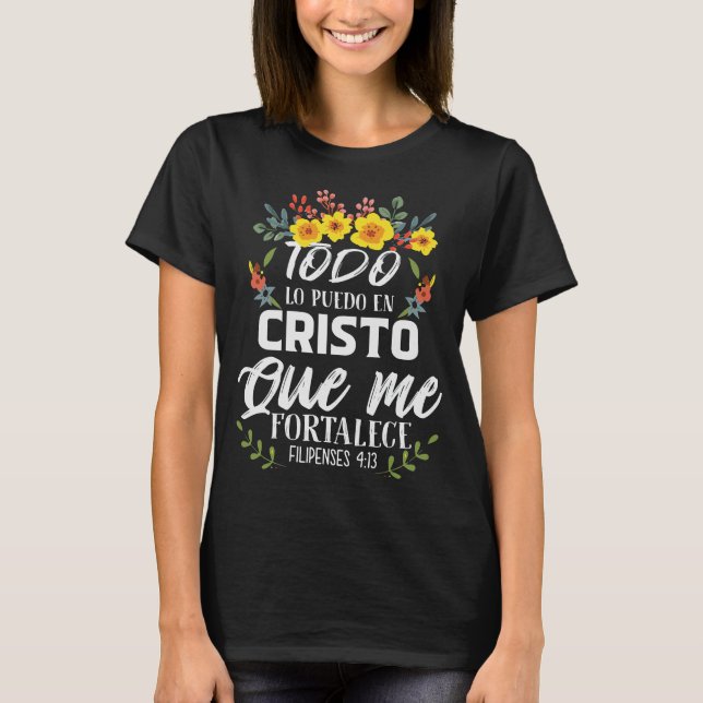 Christian Spanish Religious Bible T-Shirt (Front)