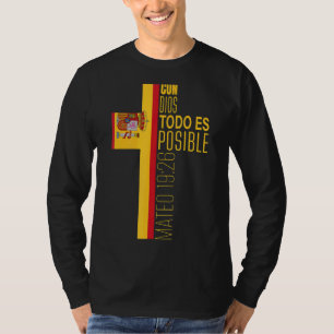 Christian Spanish Religious Bible Verses Spain F T-Shirt