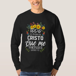 Christian Spanish  Women Religious Bible Verse Say T-Shirt