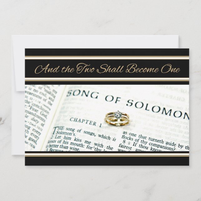 Christian Spiritual Scripture  Wedding Invitation (Front)