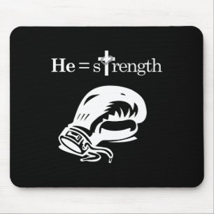Christian Sports Inspirational Quote Jesus Boxing Mouse Mat