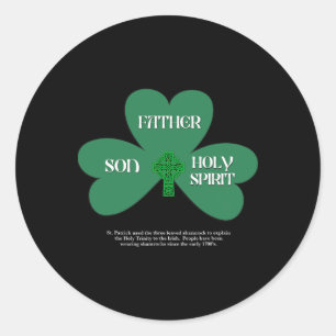 Christian St Patrick's Day Religious Trinity Clove Classic Round Sticker