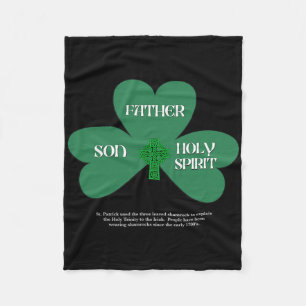 Christian St Patrick's Day Religious Trinity Clove Fleece Blanket