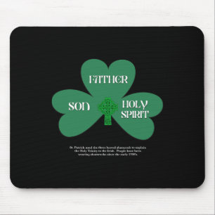 Christian St Patrick's Day Religious Trinity Clove Mouse Mat