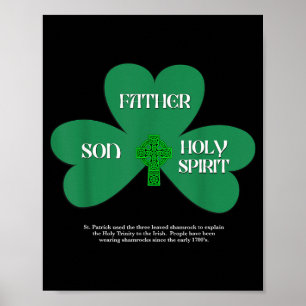 Christian St Patrick's Day Religious Trinity Clove Poster