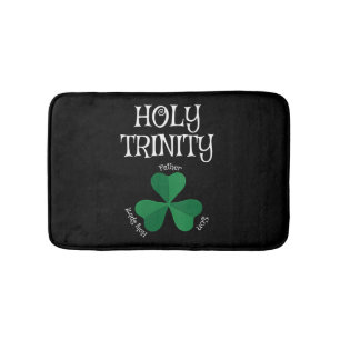 Christian St Patricks Day - Shamrock Holy Trinity Bath Mat