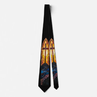 Christian Stained-Glass Cross Tie