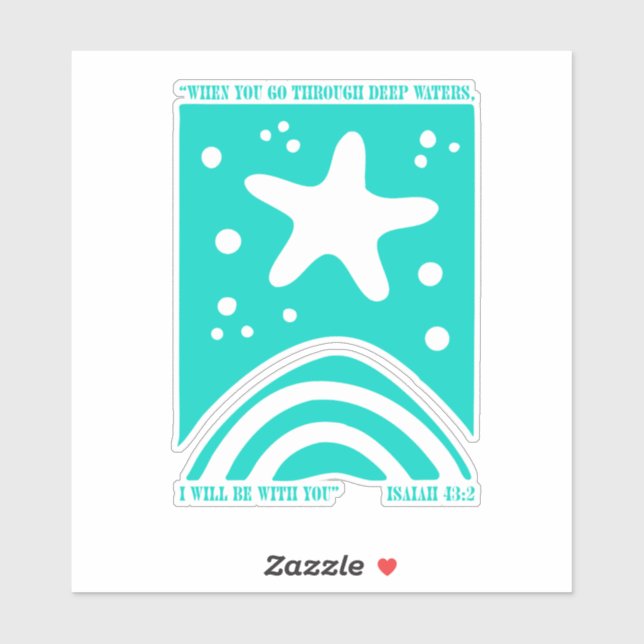 Christian Starfish Design When You Go Through Deep (Sheet)