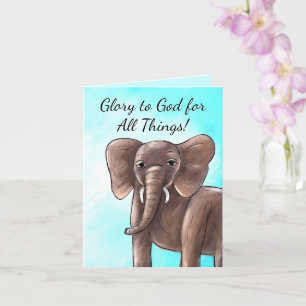 Christian stationery Card (elephant)