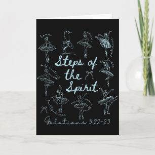 Christian Steps Of Spirit Bible Verse Ballet Dance Card
