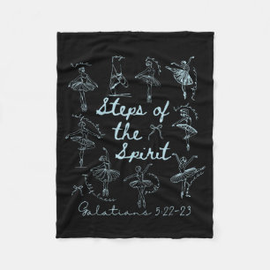 Christian Steps Of Srit Bible Verse Ballet Dancer Fleece Blanket