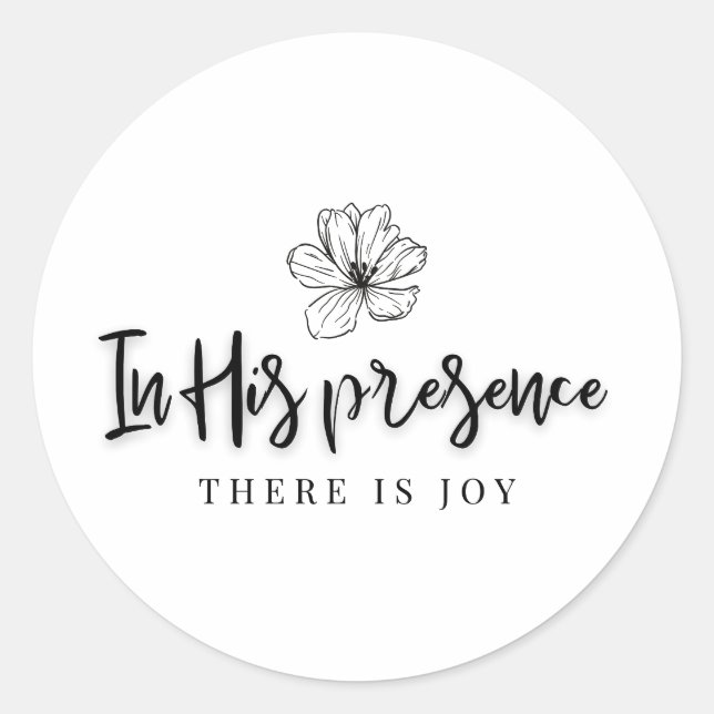 Christian sticker | His Prayer Faith Inspirational (Front)