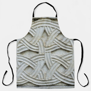 Christian Stone Carving Ancient Pattern Apron