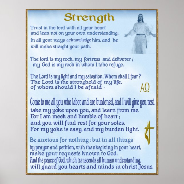 christian strengh scripture poster (Front)