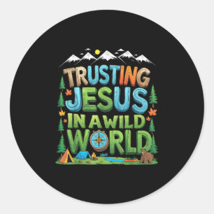 Christian Summer True North Vbs 2025 Trusting Jesu Classic Round Sticker