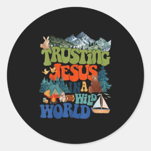 Christian Summer True North Vbs 2025 Trusting Jesu Classic Round Sticker