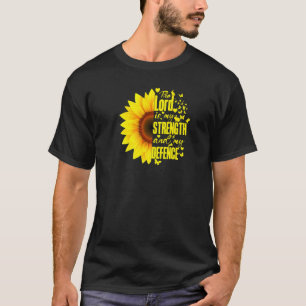 Christian Sunflower Floral Bible Verse Lord God  E T-Shirt