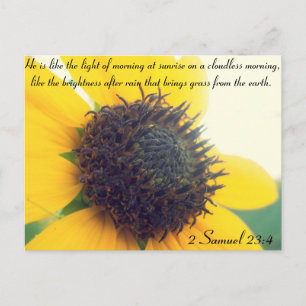 Christian Sunflower Postcard