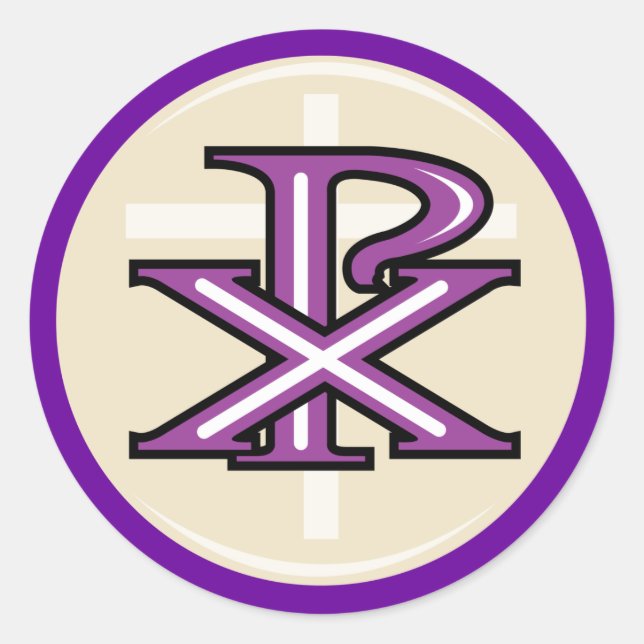 Christian Symbol Classic Round Sticker (Front)