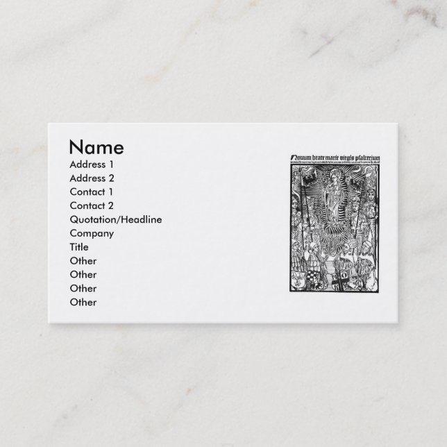 Christian Symbols Business Card (Front)