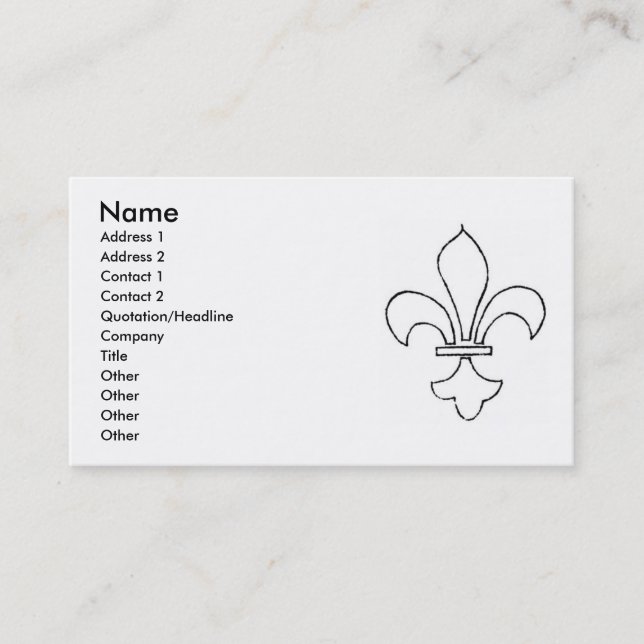 Christian Symbols Business Card (Front)