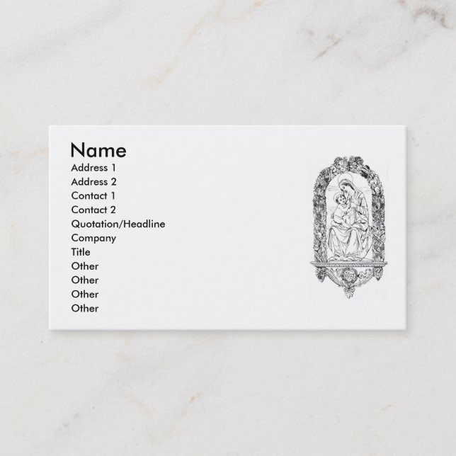Christian Symbols Business Card (Front)