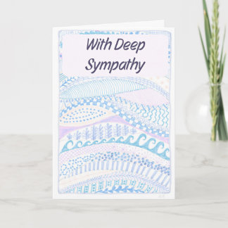 Christian Sympathy Card Blue Striations