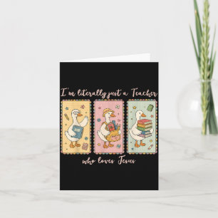 Christian Teacher Im Teacher Who Loves Jesus Card