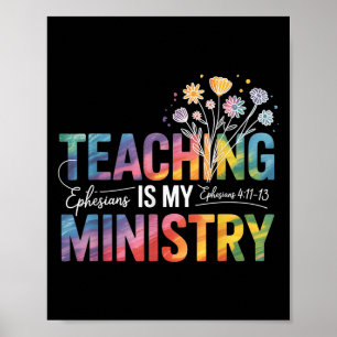 Christian Teacher Ministry Quote – Ephesians 4_11- Poster