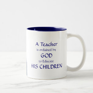 Christian Teacher Two-Tone Coffee Mug